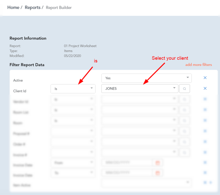 Report Filters