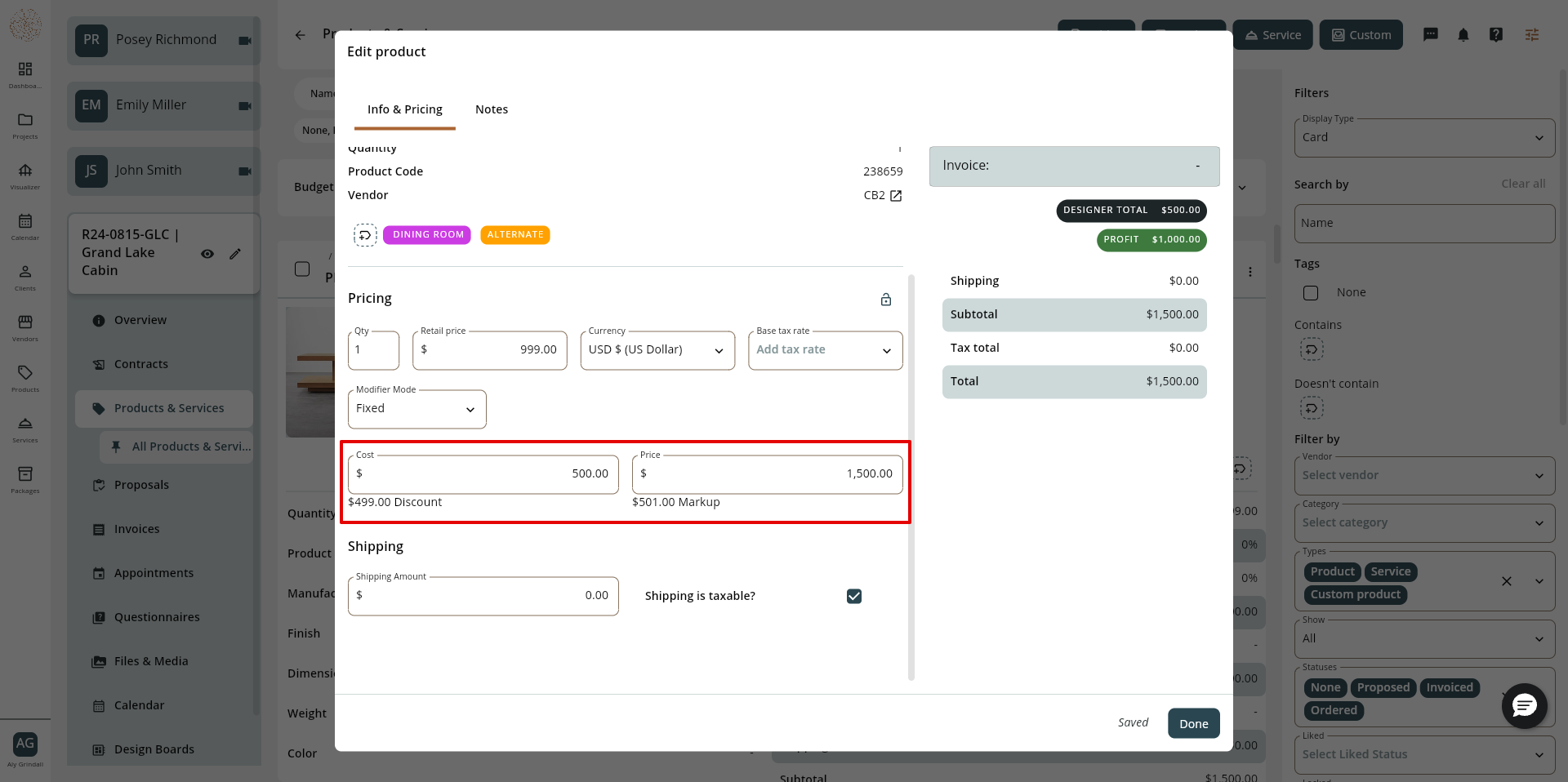 Adding Price Modifiers to a Product, Service, or Custom Product