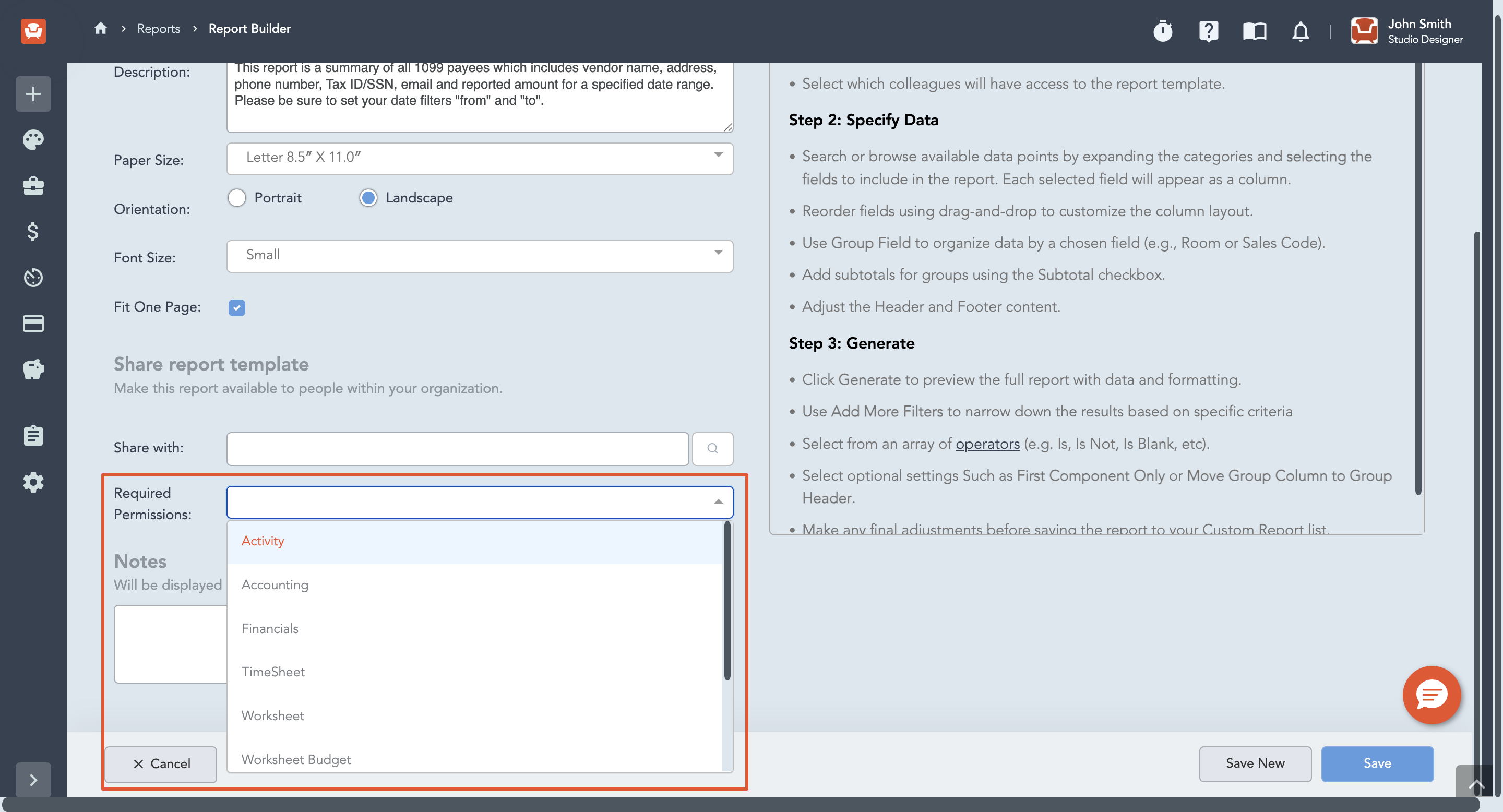 Sharing Custom Reports