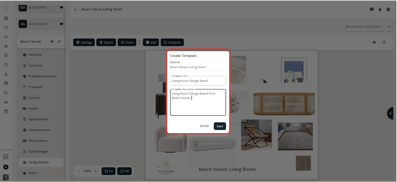 Creating a Design Board Template