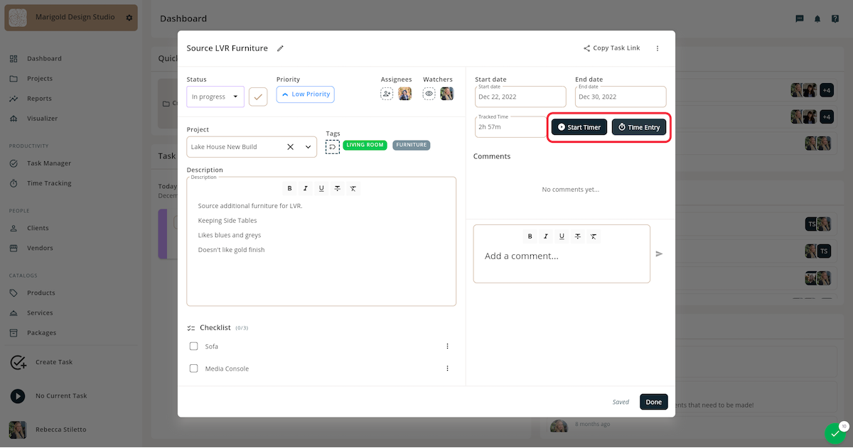 Time Tracking with Task Management