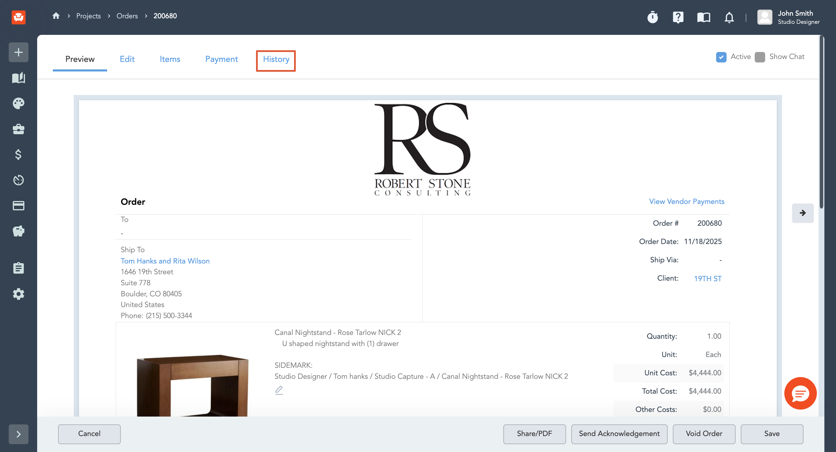 Viewing Changes Made to Purchase Orders